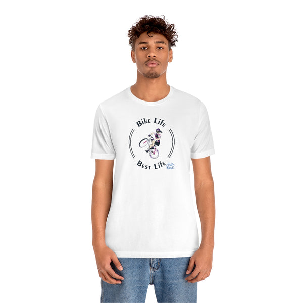 Bike Life, Best Life - Female Cyclist - Unisex Short Sleeve Tee