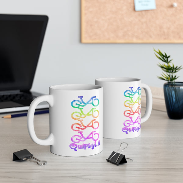 QuipsyLA Tie-Dye Repeat - Ceramic Mug 11oz