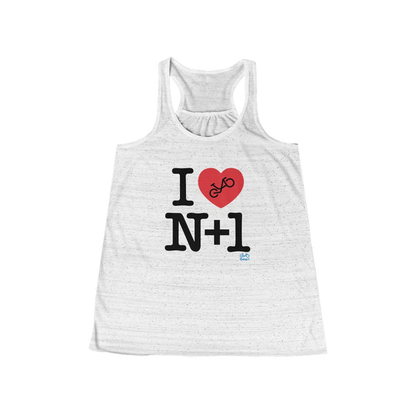 I (heart) N +1 - Women's Flowy Racerback Tank