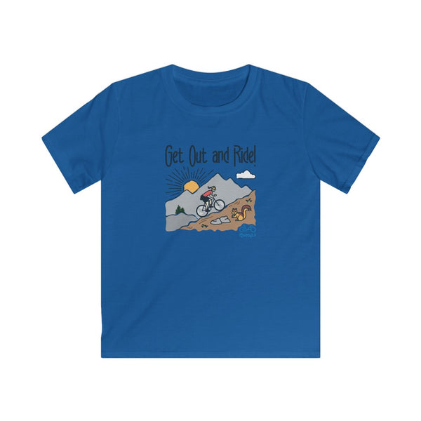 Get Out and Ride - Female Cyclist - Youth Tee