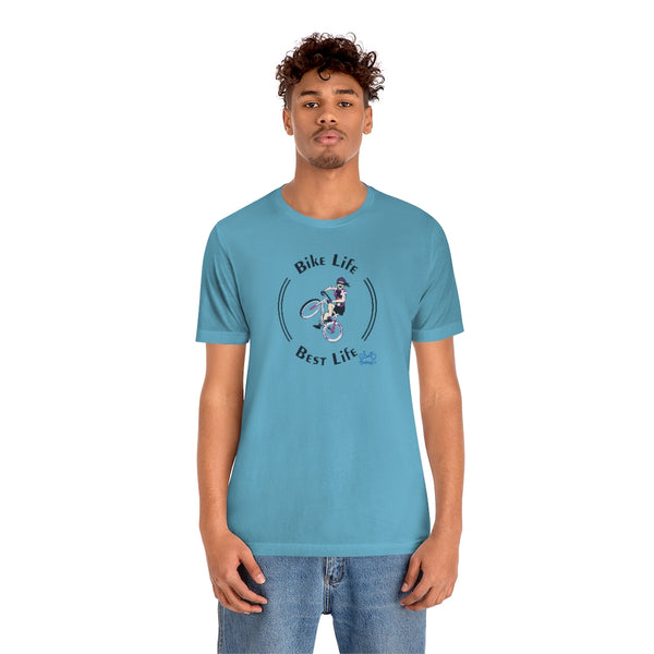 Bike Life, Best Life - Female Cyclist - Unisex Short Sleeve Tee