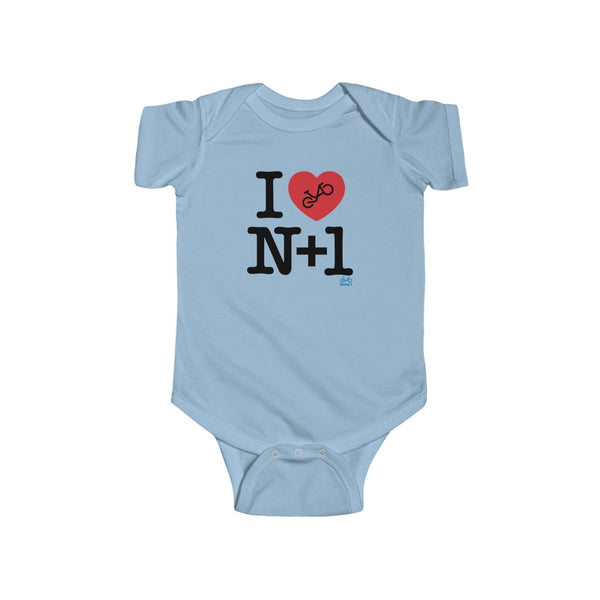 I (heart) N +1- Vertical - Onesie