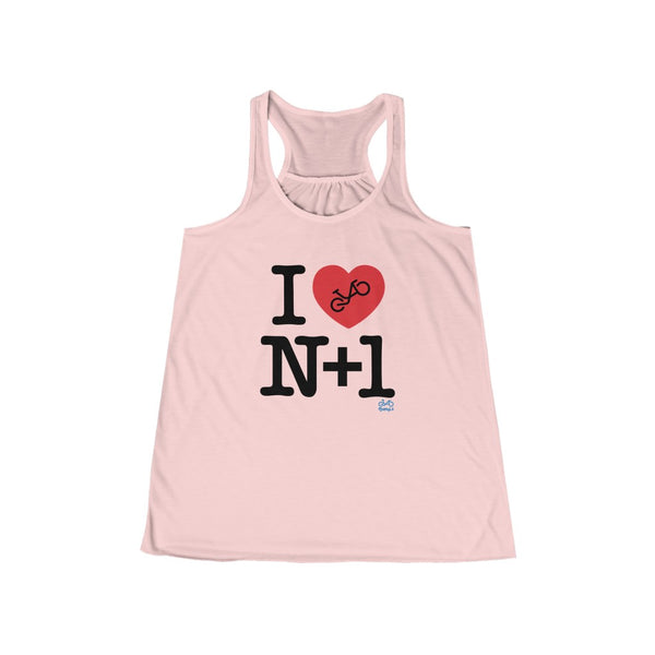 I (heart) N +1 - Women's Flowy Racerback Tank