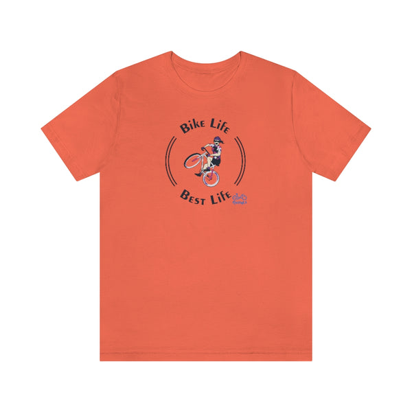Bike Life, Best Life - Female Cyclist - Unisex Short Sleeve Tee