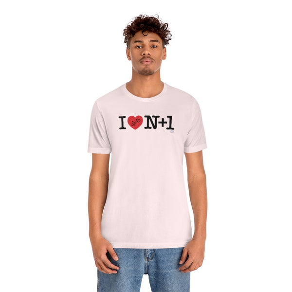 I (heart) N +1 - Horizontal - Unisex Short Sleeve Tee