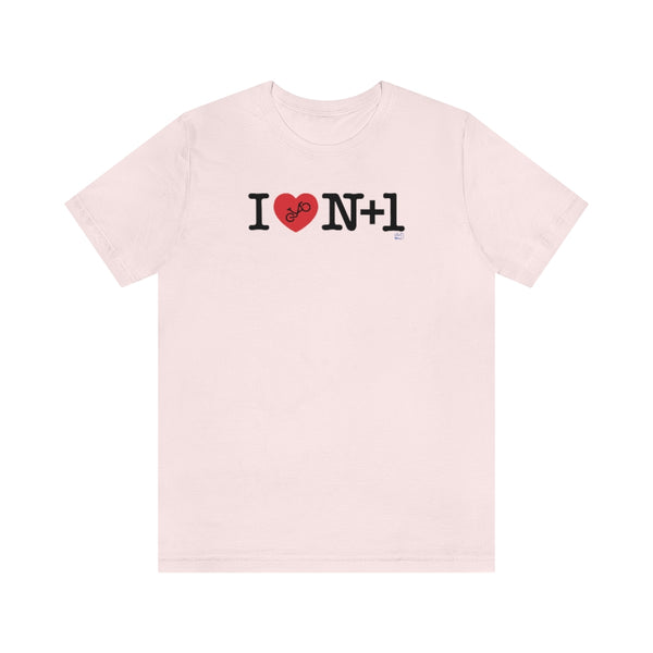 I (heart) N +1 - Horizontal - Unisex Short Sleeve Tee