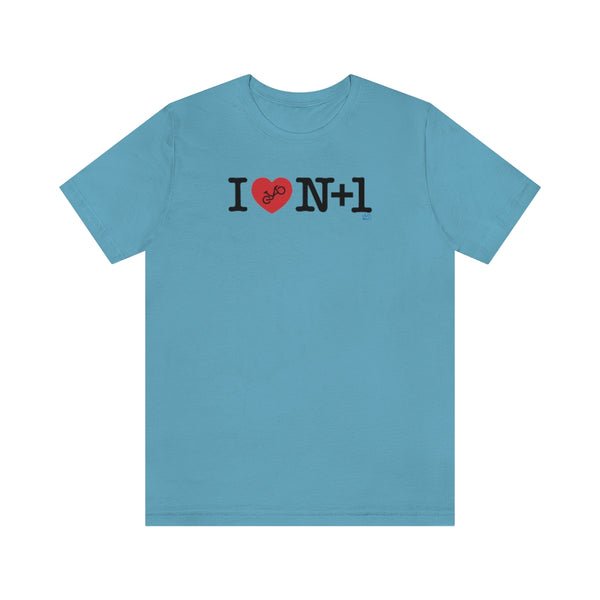 I (heart) N +1 - Horizontal - Unisex Short Sleeve Tee