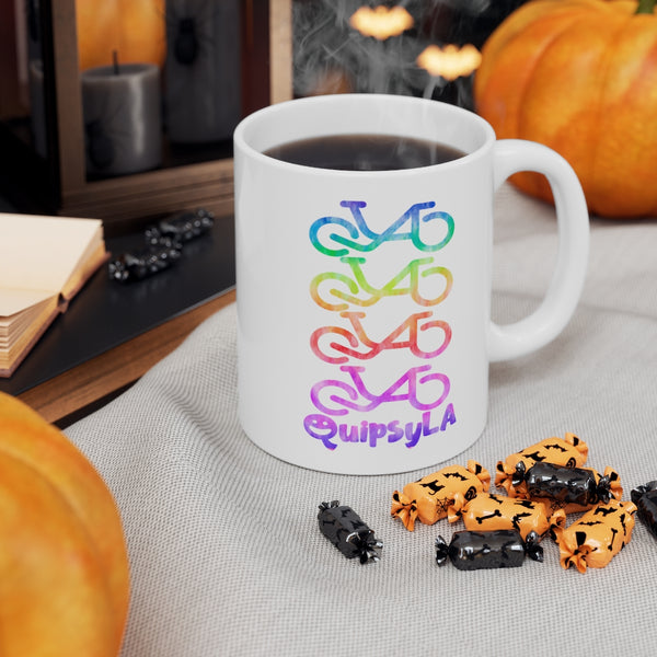 QuipsyLA Tie-Dye Repeat - Ceramic Mug 11oz