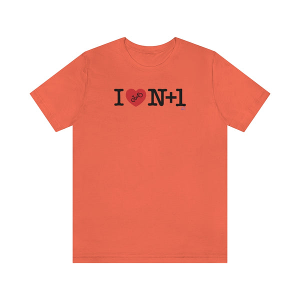 I (heart) N +1 - Horizontal - Unisex Short Sleeve Tee