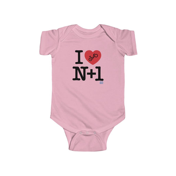 I (heart) N +1- Vertical - Onesie