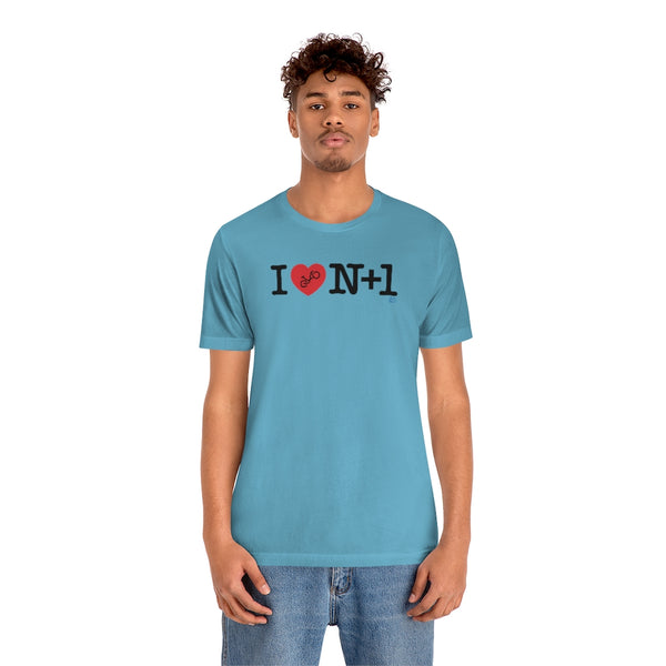 I (heart) N +1 - Horizontal - Unisex Short Sleeve Tee