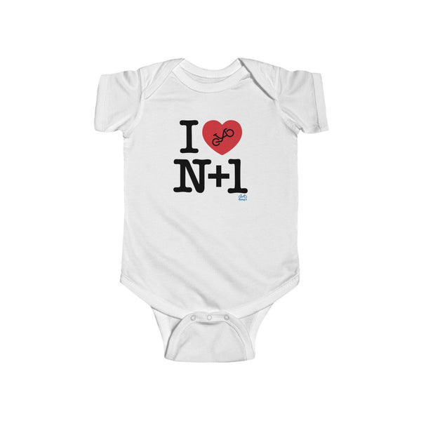 I (heart) N +1- Vertical - Onesie