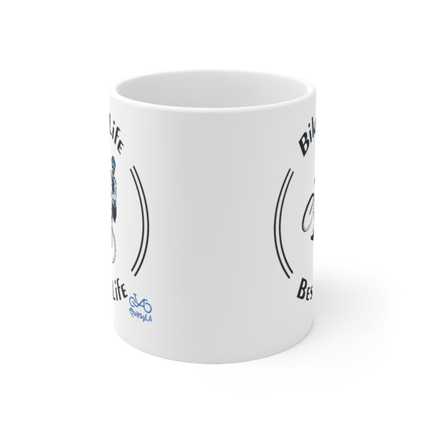 Bike Life, Best Life - Male Cyclist - Ceramic Mug 11oz