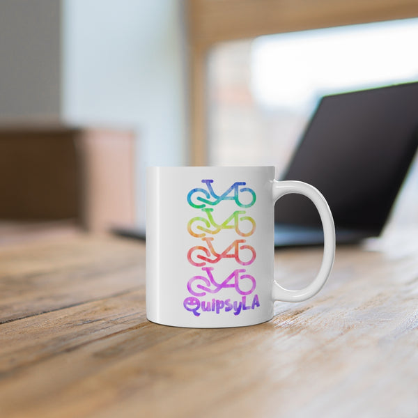 QuipsyLA Tie-Dye Repeat - Ceramic Mug 11oz
