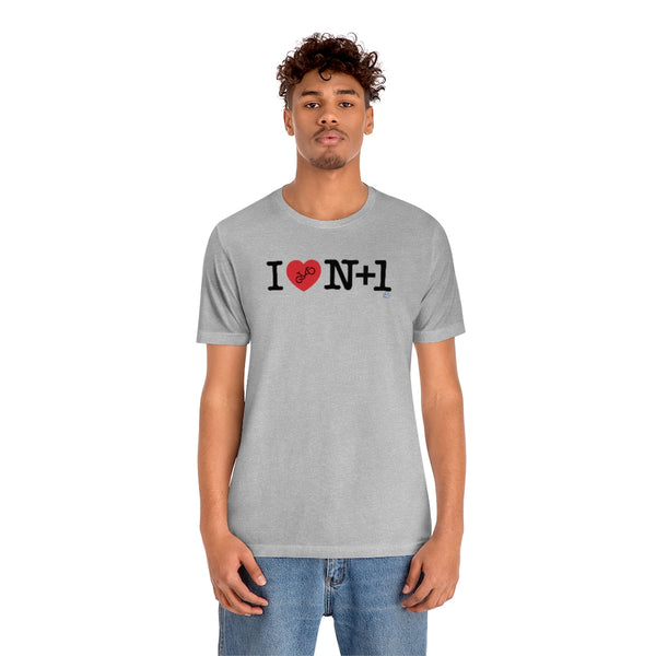 I (heart) N +1 - Horizontal - Unisex Short Sleeve Tee