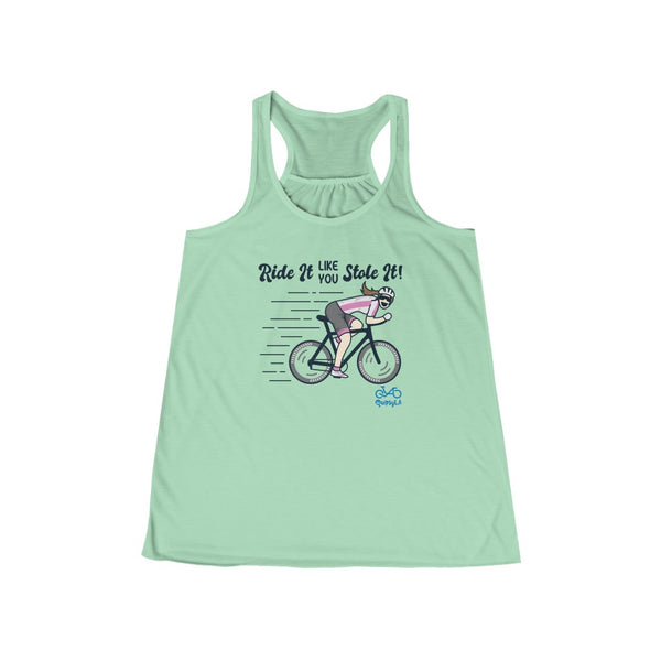 Ride It Like You Stole It - Women's Flowy Racerback Tank