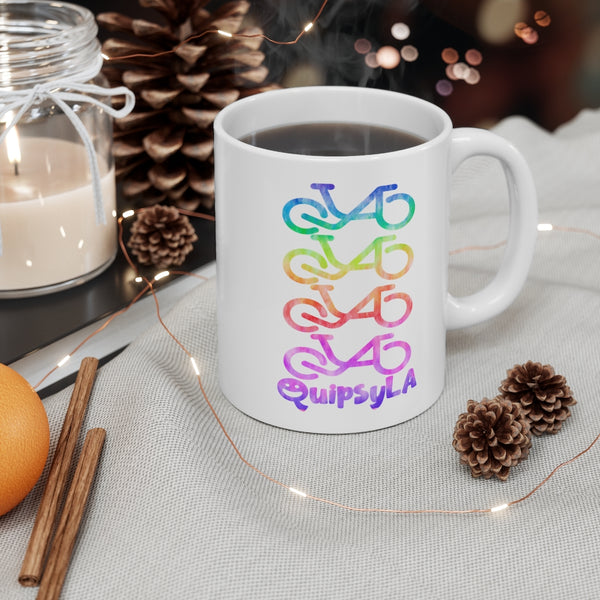 QuipsyLA Tie-Dye Repeat - Ceramic Mug 11oz