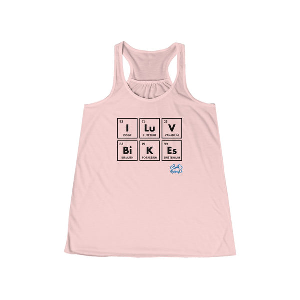 I LUV Bikes - Women's Flowy Racerback Tank