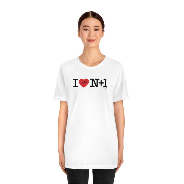 I (heart) N +1 - Horizontal - Unisex Short Sleeve Tee