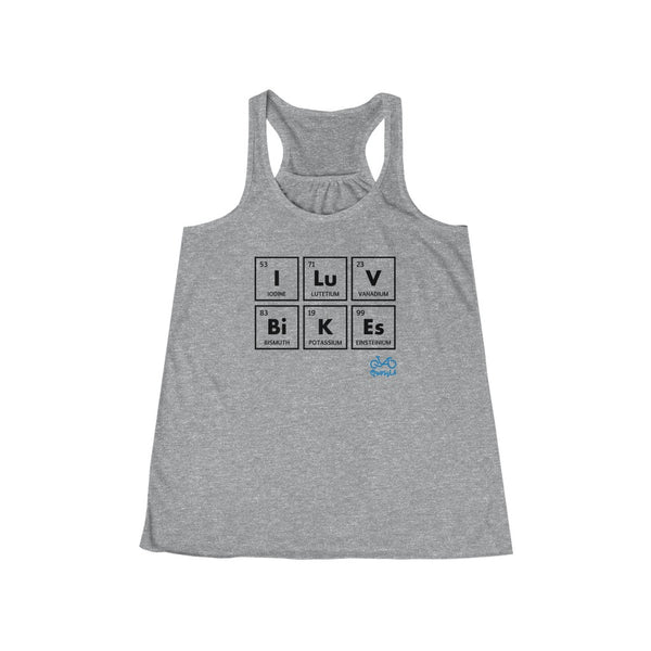 I LUV Bikes - Women's Flowy Racerback Tank