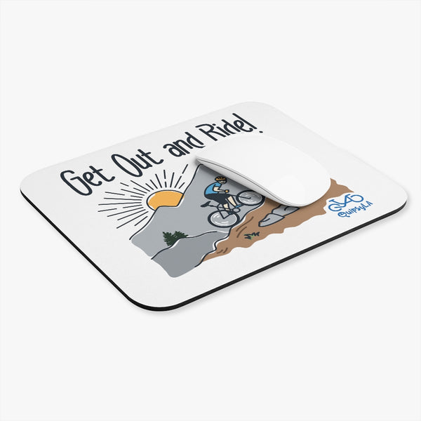 Get Out and Ride - Male Cyclist - Mouse Pad