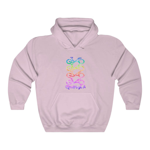 QuipsyLA Tie-Dye Repeat - Unisex Heavy Blend™ Hooded Sweatshirt - Front graphics