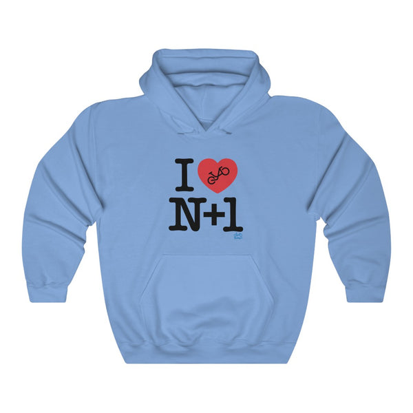 I (heart) N +1 - Unisex Heavy Blend™ Hooded Sweatshirt - Front graphics