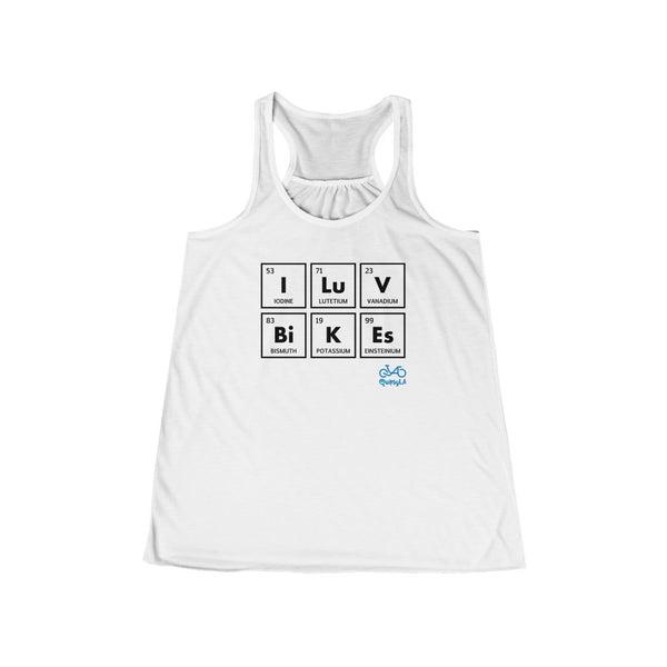 I LUV Bikes - Women's Flowy Racerback Tank