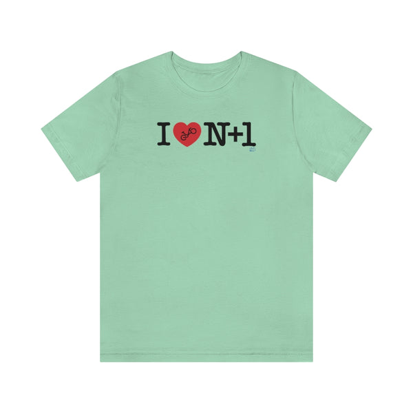 I (heart) N +1 - Horizontal - Unisex Short Sleeve Tee