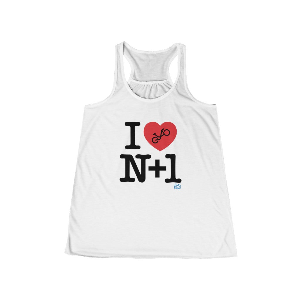 I (heart) N +1 - Women's Flowy Racerback Tank