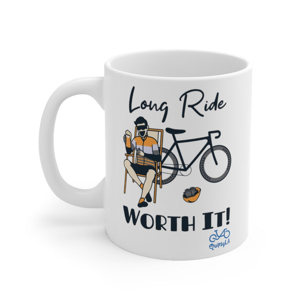 Long Ride, Worth It - Male Cyclist - Ceramic Mug 11oz