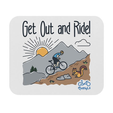 Get Out and Ride - Male Cyclist - Mouse Pad