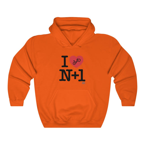 I (heart) N +1 - Unisex Heavy Blend™ Hooded Sweatshirt - Front graphics