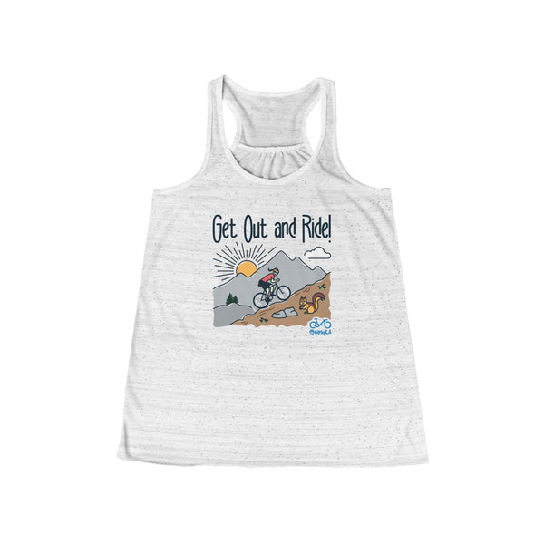 Get Out and Ride - Women's Flowy Racerback Tank