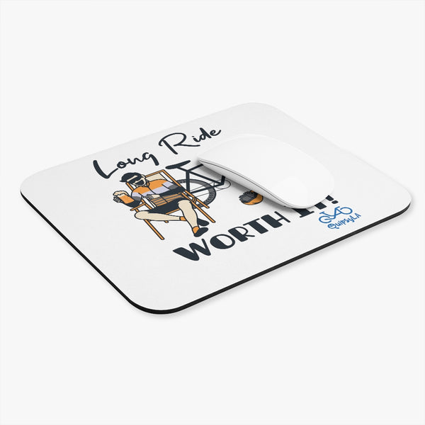 Long Ride, Worth It - Male Cyclist - Mouse Pad