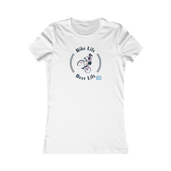 Bike Life, Best Life - Female Cyclist - Women's Fitted Tee