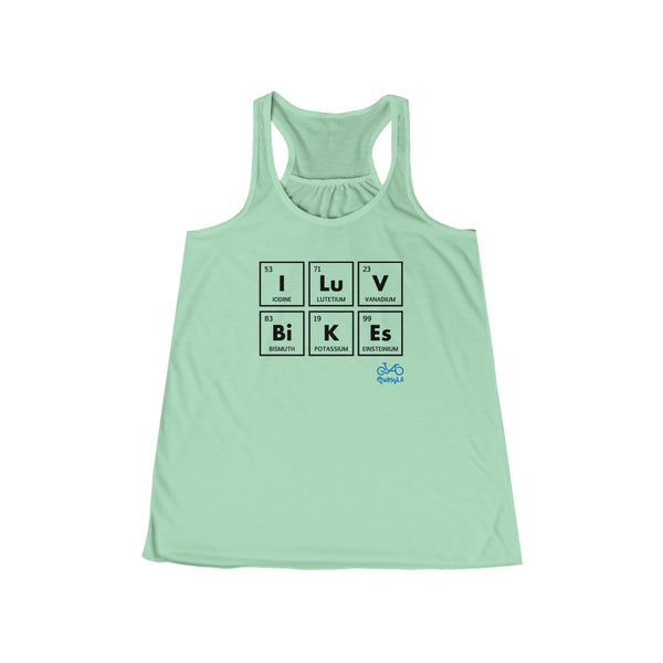 I LUV Bikes - Women's Flowy Racerback Tank