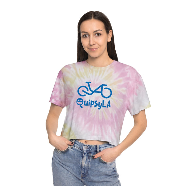 QuipsyLA logo - Women's Tie-Dye Crop Tee