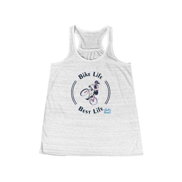 Bike Life, Best Life - Women's Flowy Racerback Tank