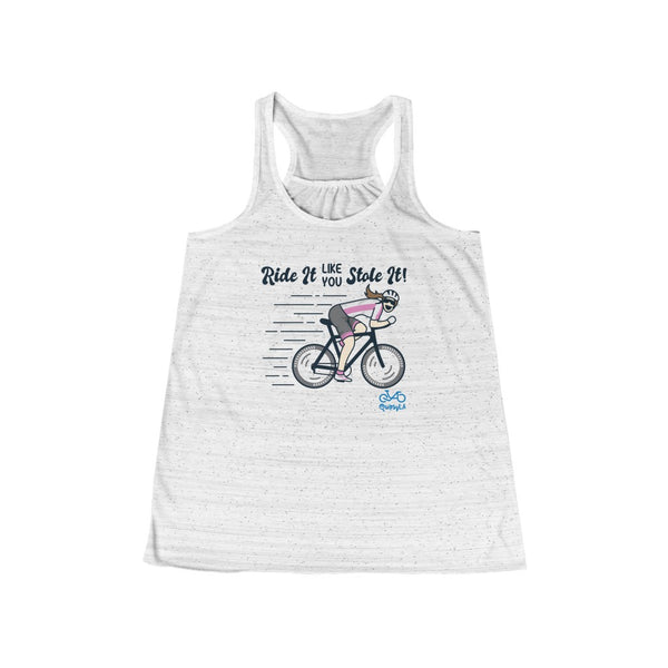 Ride It Like You Stole It - Women's Flowy Racerback Tank