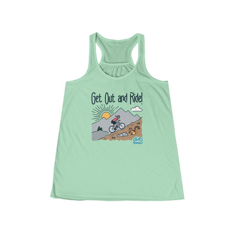 Get Out and Ride - Women's Flowy Racerback Tank