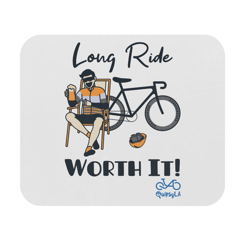 Long Ride, Worth It - Male Cyclist - Mouse Pad