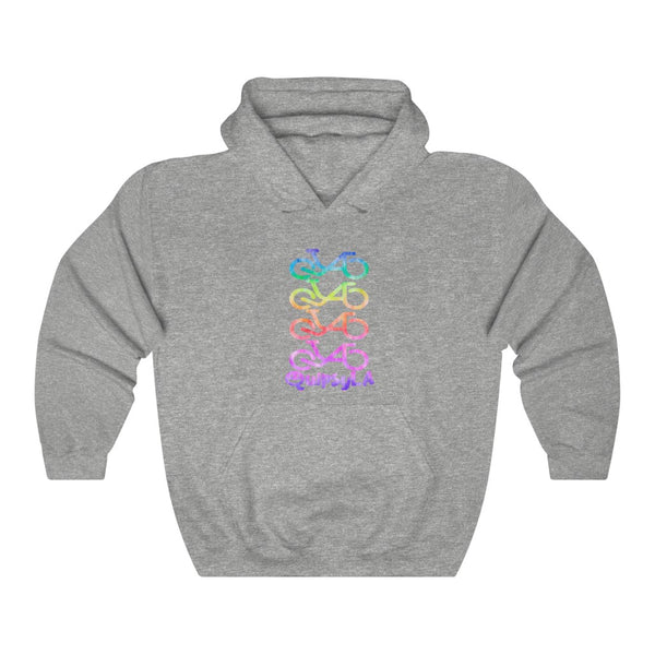 QuipsyLA Tie-Dye Repeat - Unisex Heavy Blend™ Hooded Sweatshirt - Front graphics