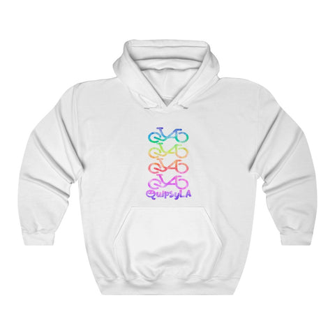 QuipsyLA Tie-Dye Repeat - Unisex Heavy Blend™ Hooded Sweatshirt - Front graphics