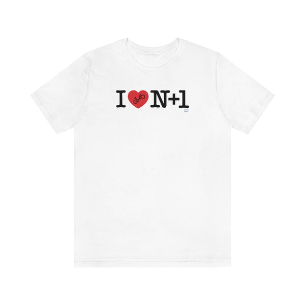 I (heart) N +1 - Horizontal - Unisex Short Sleeve Tee