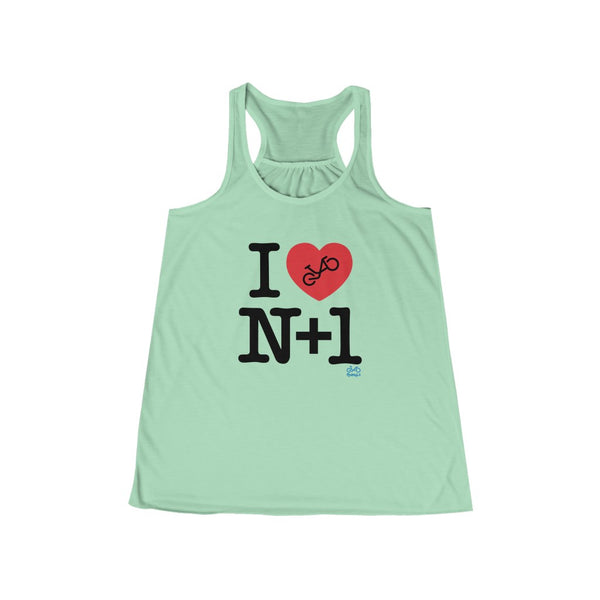 I (heart) N +1 - Women's Flowy Racerback Tank