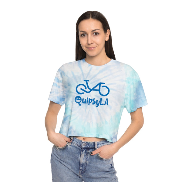 QuipsyLA logo - Women's Tie-Dye Crop Tee