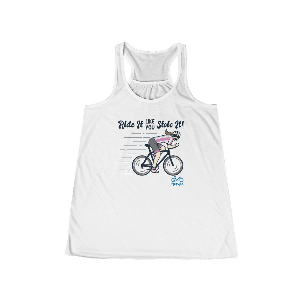 Ride It Like You Stole It - Women's Flowy Racerback Tank