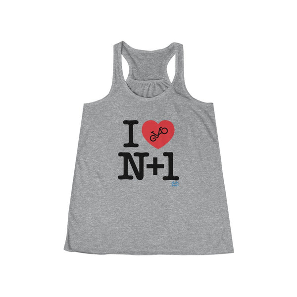 I (heart) N +1 - Women's Flowy Racerback Tank