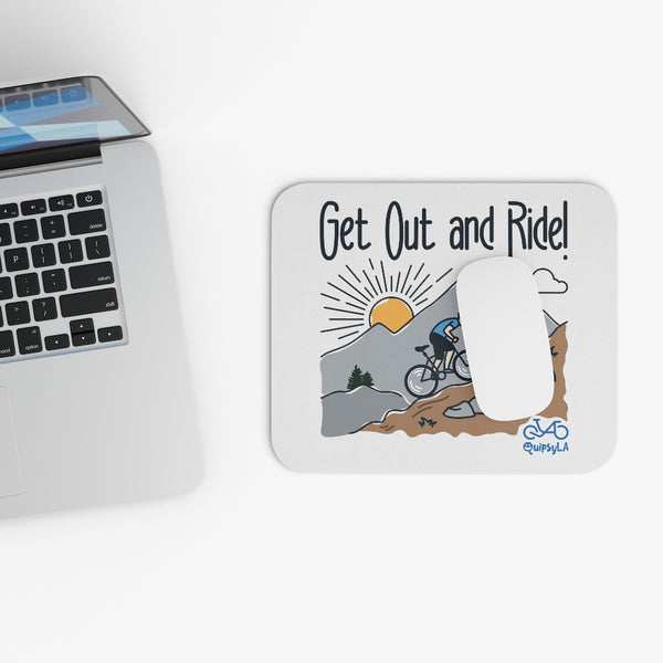 Get Out and Ride - Male Cyclist - Mouse Pad